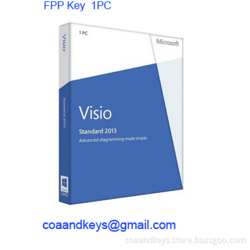 Visio Standard 2013 Key, Visio 2013 Std FPP Key